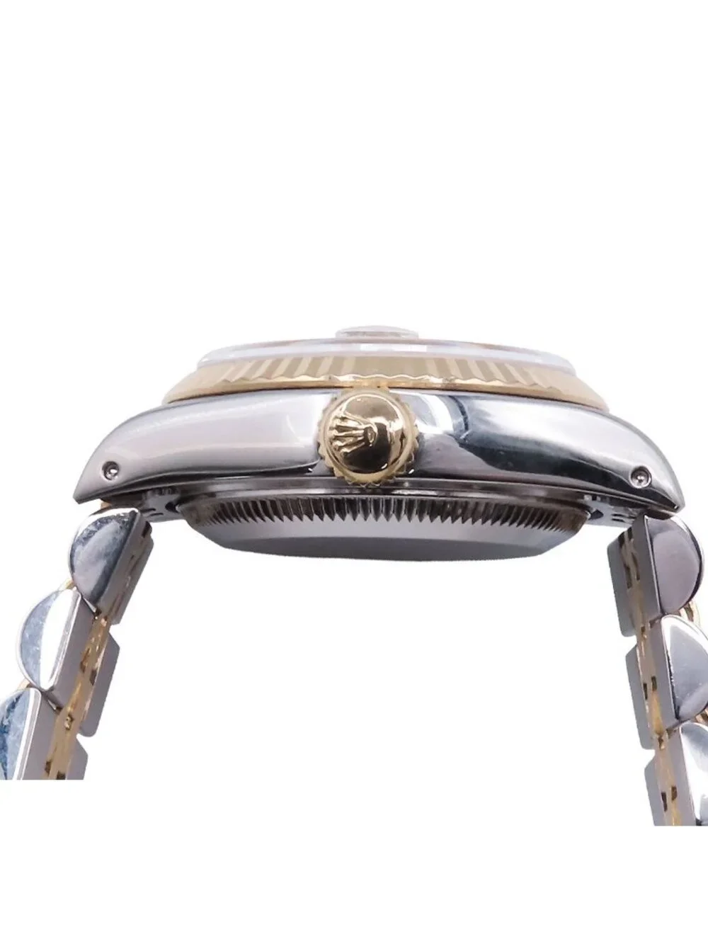 Rolex Datejust Champagne Stainless Steel 18K Yellow Gold Jubilee Bracelet Watch